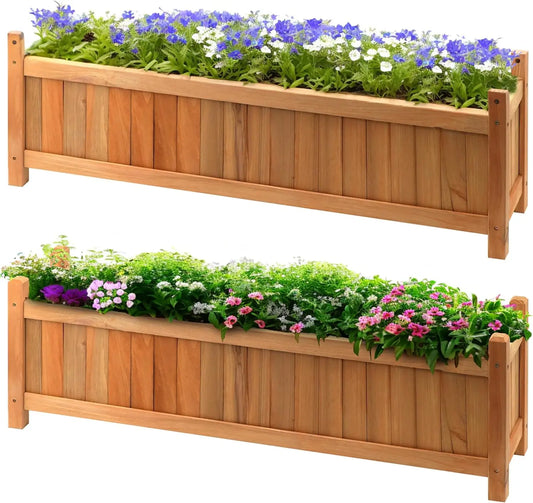 Lot de 2 Jardinières en Bois