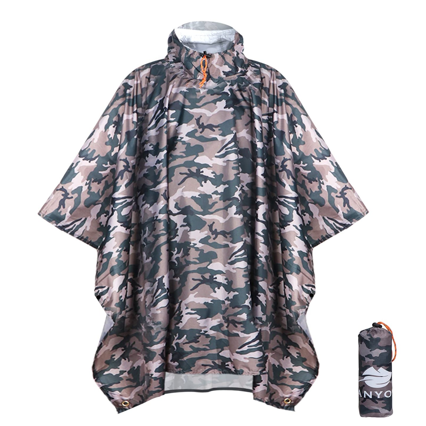 Anyoo Poncho Léger Gris Camo